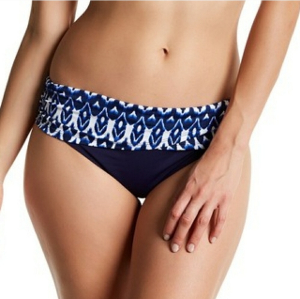 Nwt Bleu Rod Beattie bikini bottoms blue, navy wht